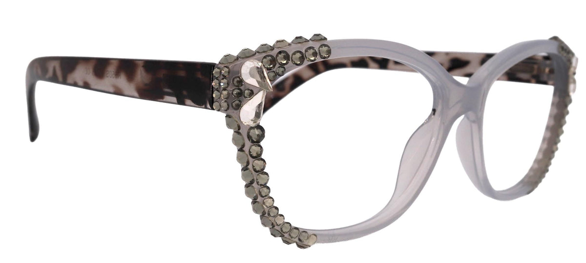 Savannah, (Bling) Women Reading Glasses W (2X line) (Black Diamond, Crystal Teardrop) Genuine European Crystals. NY Fifth Avenue by NY Fifth Avenue