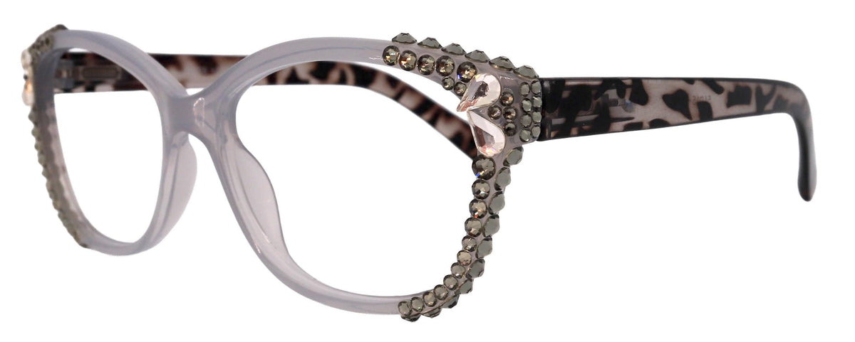 Savannah, (Bling) Women Reading Glasses W (2X line) (Black Diamond, Crystal Teardrop) Genuine European Crystals. NY Fifth Avenue by NY Fifth Avenue