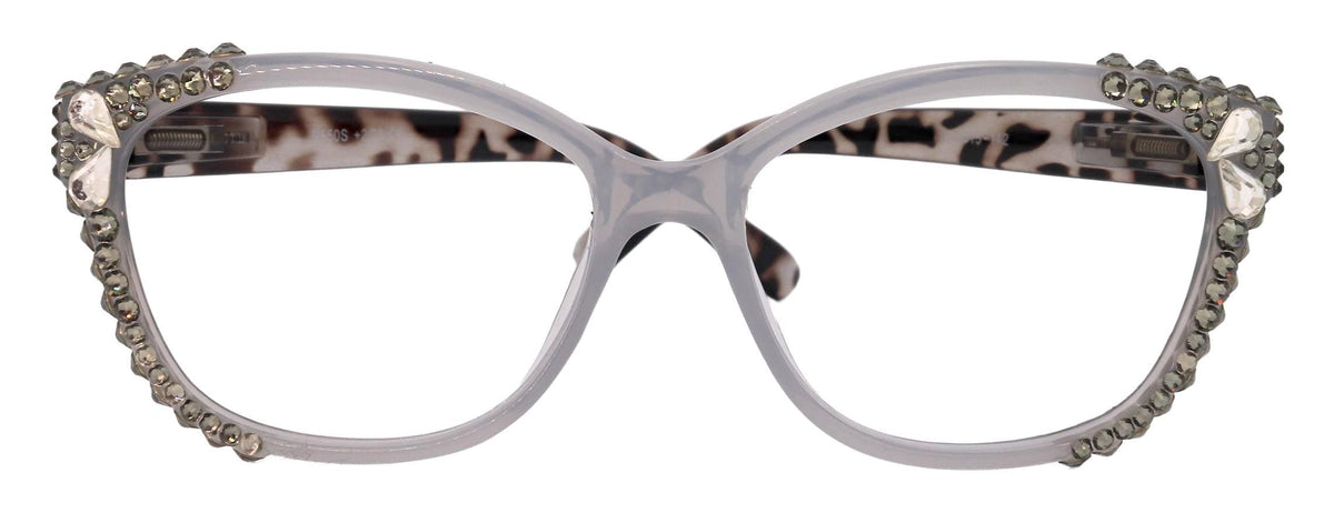 Savannah, (Bling) Women Reading Glasses W (2X line) (Black Diamond, Crystal Teardrop) Genuine European Crystals. NY Fifth Avenue by NY Fifth Avenue