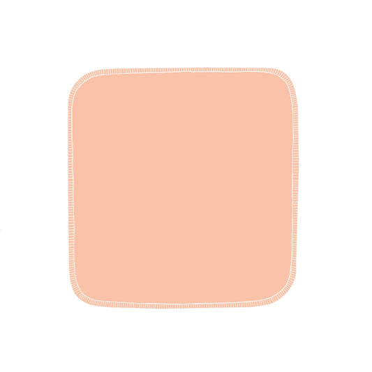 Reusable flannel paper towels in Creamsicle