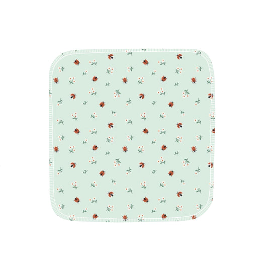 Reusable flannel paper towels in Meadow Moments Mint
