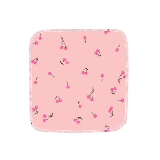 Reusable flannel paper towels in Cherries