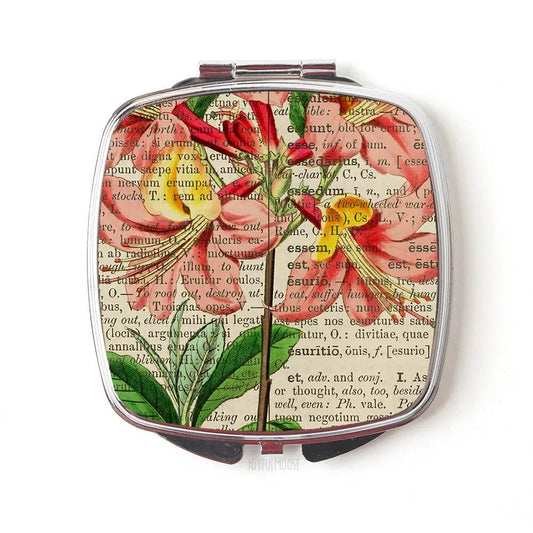 Vintage Floral Compact Mirror - Compact Mirror Gift for Her - Pocket Mirror - Purse Mirror - Pocket Mirror by Joyful Moose