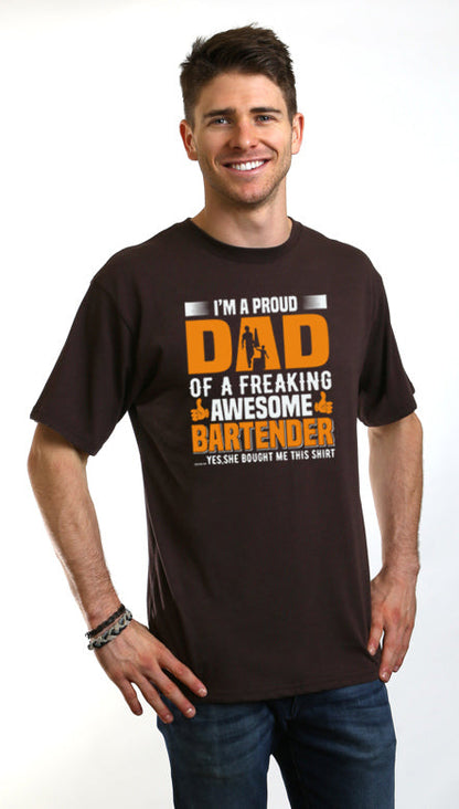 I'm a Proud Dad men's bamboo graphic T-shirt – view 3