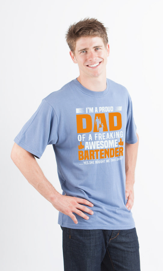 I'm a Proud Dad men's bamboo graphic T-shirt – view 12