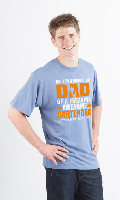I'm a Proud Dad men's bamboo graphic T-shirt – view 12