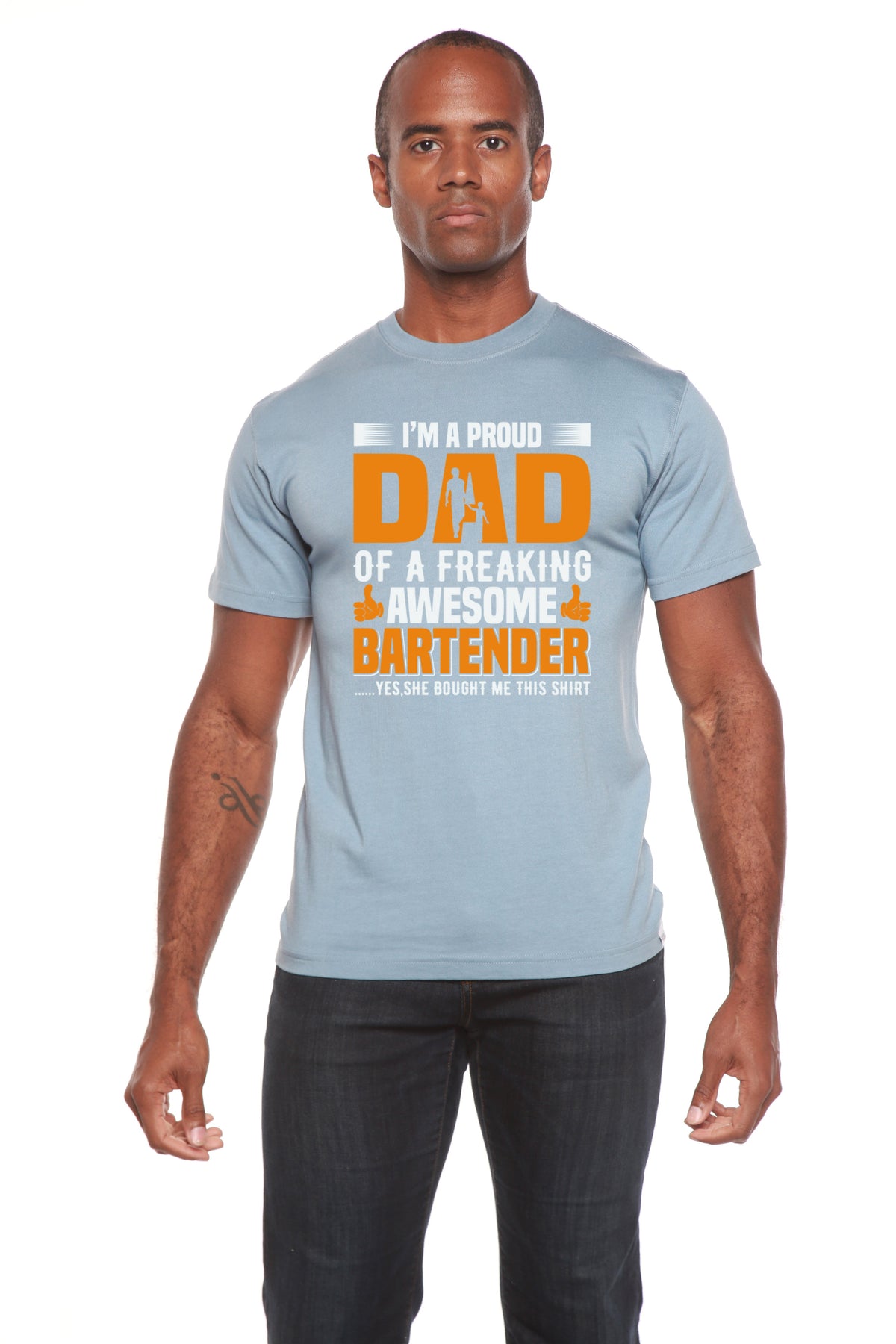 I'm a Proud Dad men's bamboo graphic T-shirt – view 11