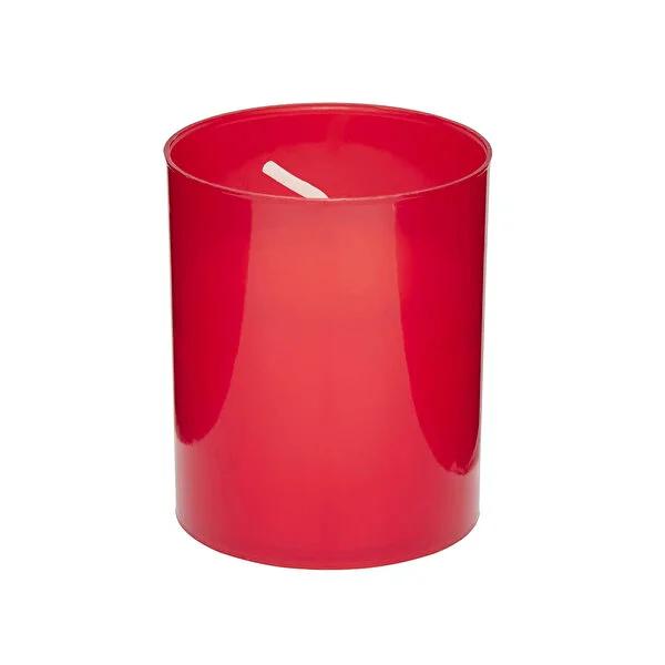 Rubin Licht Red Protective Candles - 18 Hour Long Burning, Pack of 4 - Home Decor, Ambient Lighting by Beauty Care Bag