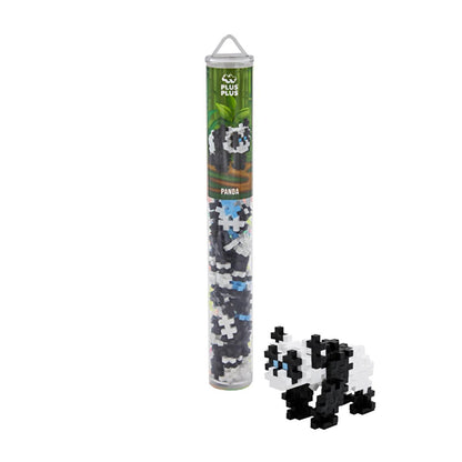 Plus Plus Panda 100 Piece Construction Toy Set in Reusable Tube - Danish Made for Creative Play by Beauty Care Bag