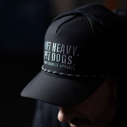 Lift Heavy. Pet Dogs. - Snapback Hat by Tango Charlie Apparel