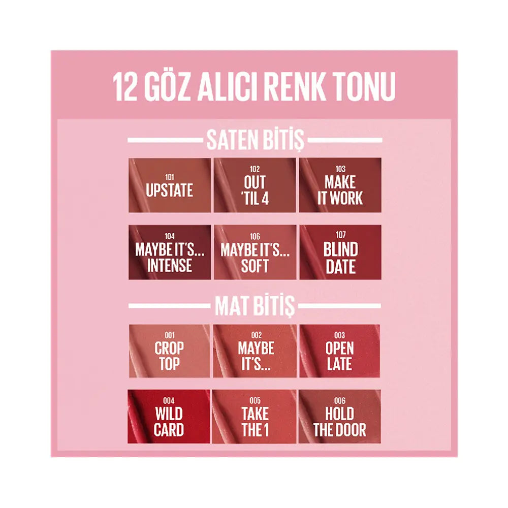 Maybelline New York Satin Lipstick with Hyaluronic Acid 102 by Beauty Care Bag
