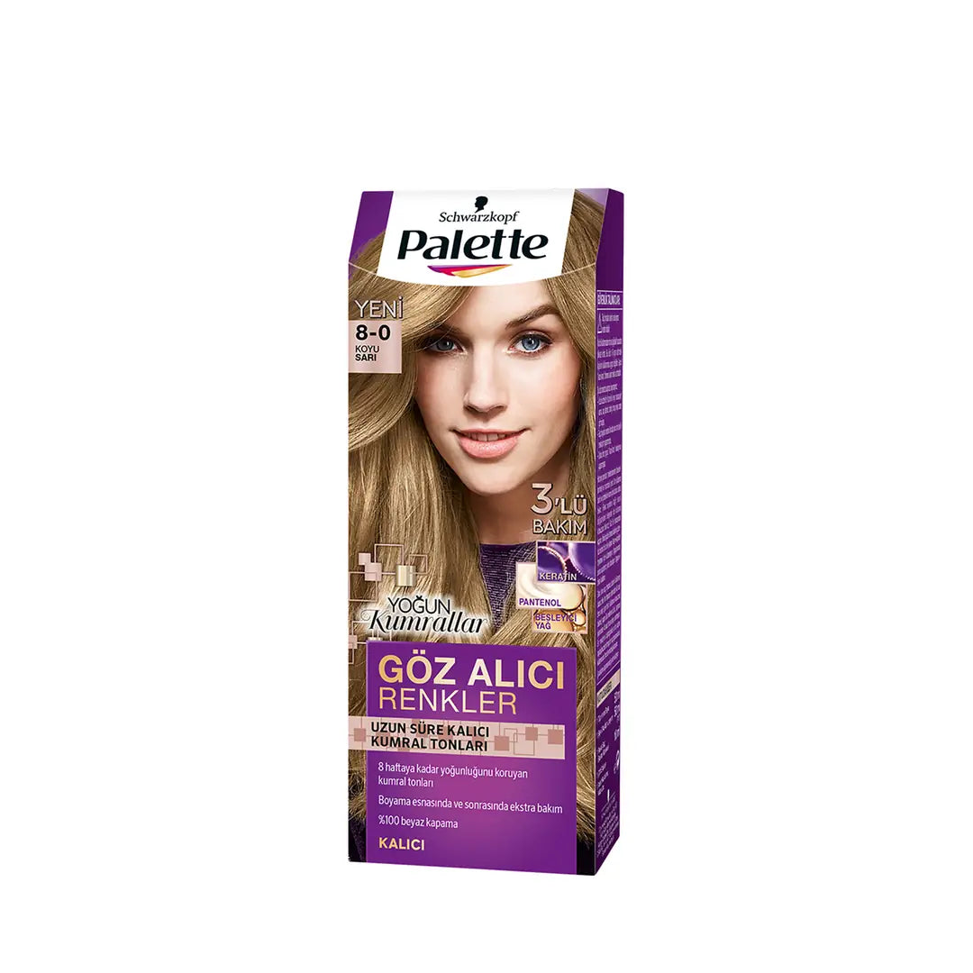 Palette Deluxe Permanent Hair Color 8-0 Dark Blonde by Beauty Care Bag