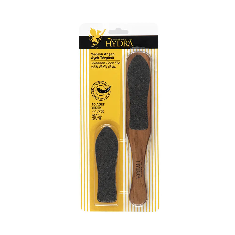 Hydra Wooden Foot File with Refills HD-2228 by Beauty Care Bag