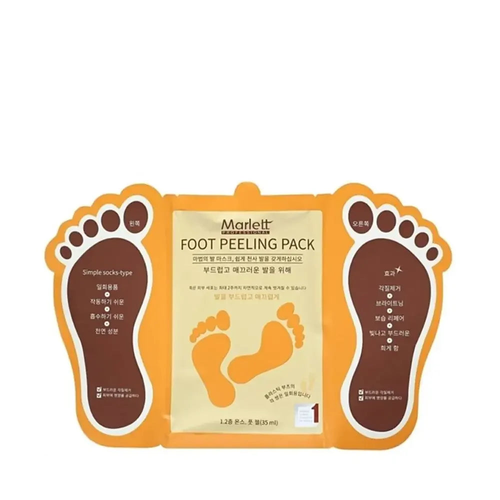 Marlett Peeling Foot Mask Sock Type for Dry Feet 1 Pair by Beauty Care Bag