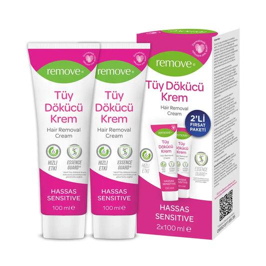 Remove Hair Removal Cream for Sensitive Skin 100 ml x 2 Pack by Beauty Care Bag