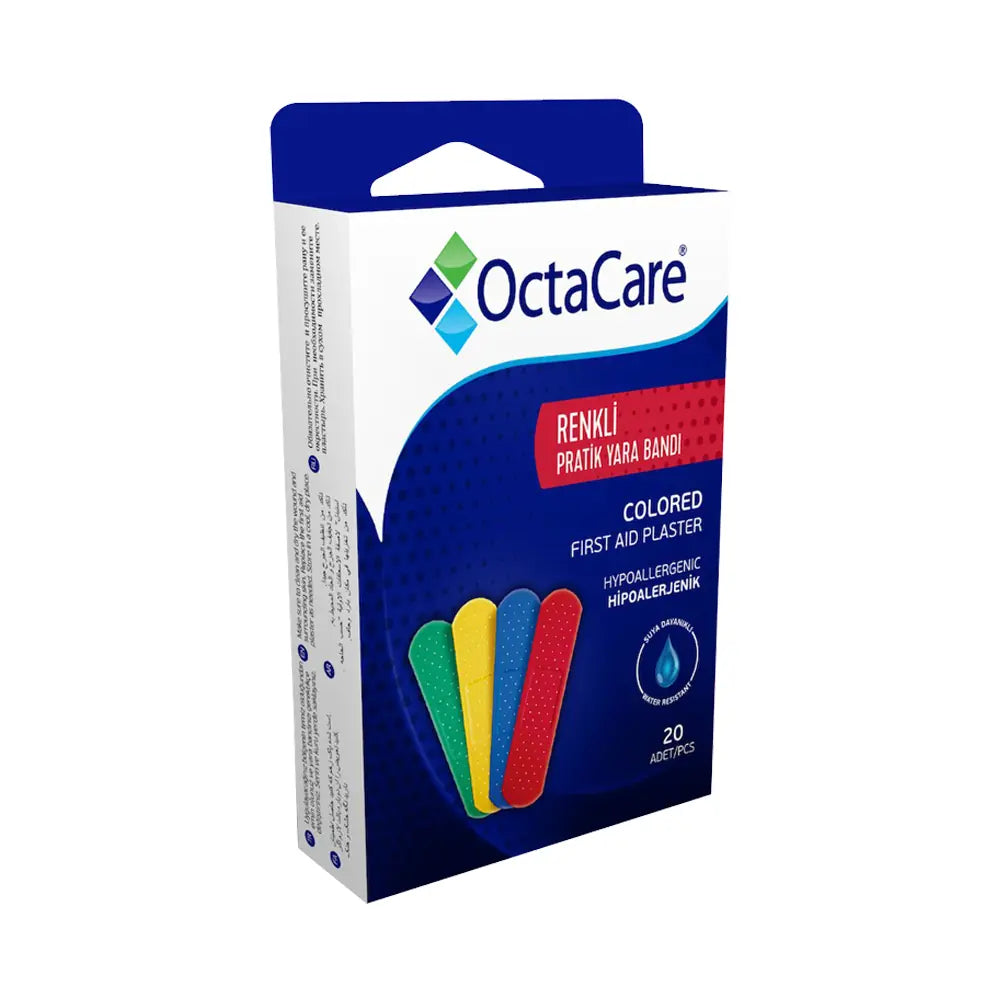 Octacare Colored Adhesive Bandages for Kids & Adults 20 Count by Beauty Care Bag