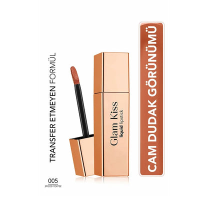 Flormar Glam Kiss High-Pigment Glossy Lipstick 005 Spiced Coffee by Beauty Care Bag