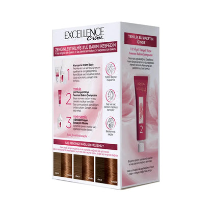 Loreal Excellence Creme Hair Color 6-35 Chocolate Brown by Beauty Care Bag