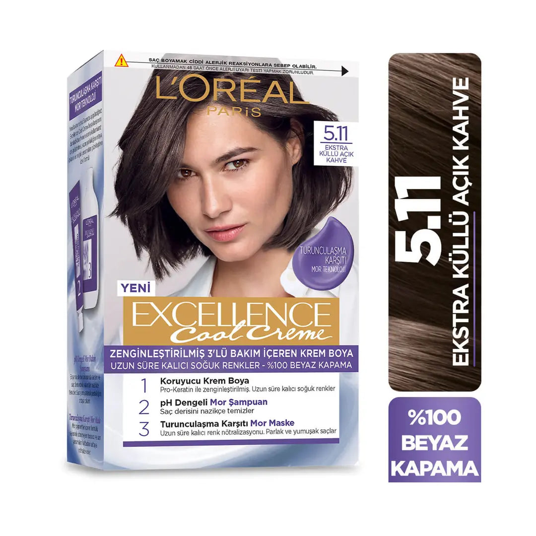 L'Oreal Paris Excellence Cool Creme 5.11 Extra Ashy Light Brown by Beauty Care Bag