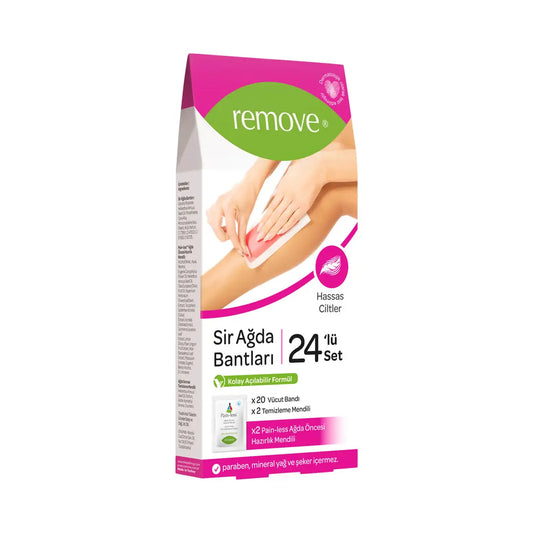 Remove Wax Strips for Sensitive Skin 24-Count by Beauty Care Bag