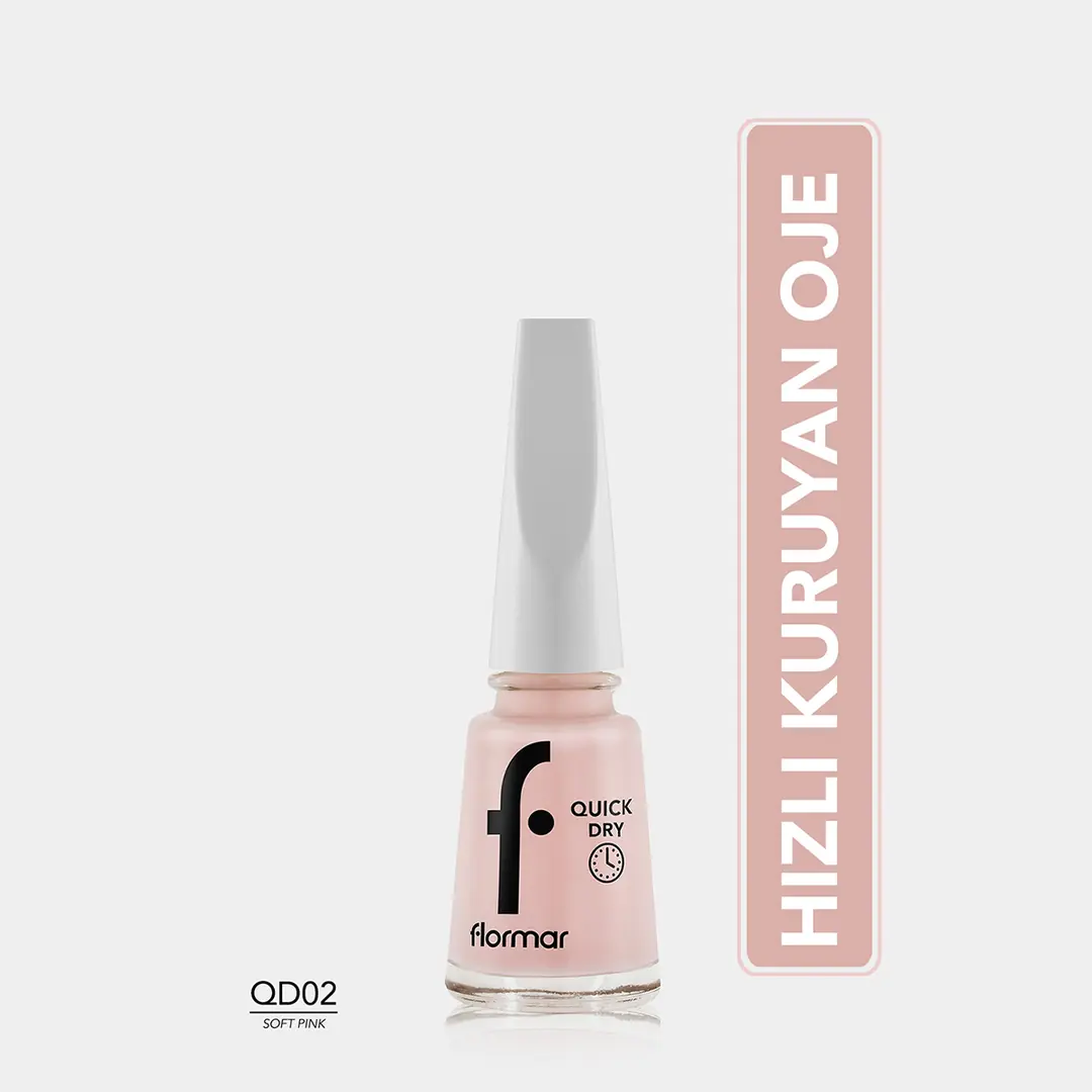 Flormar Quick Dry Nail Enamel QD02 Fast-Drying Polish 11ml by Beauty Care Bag