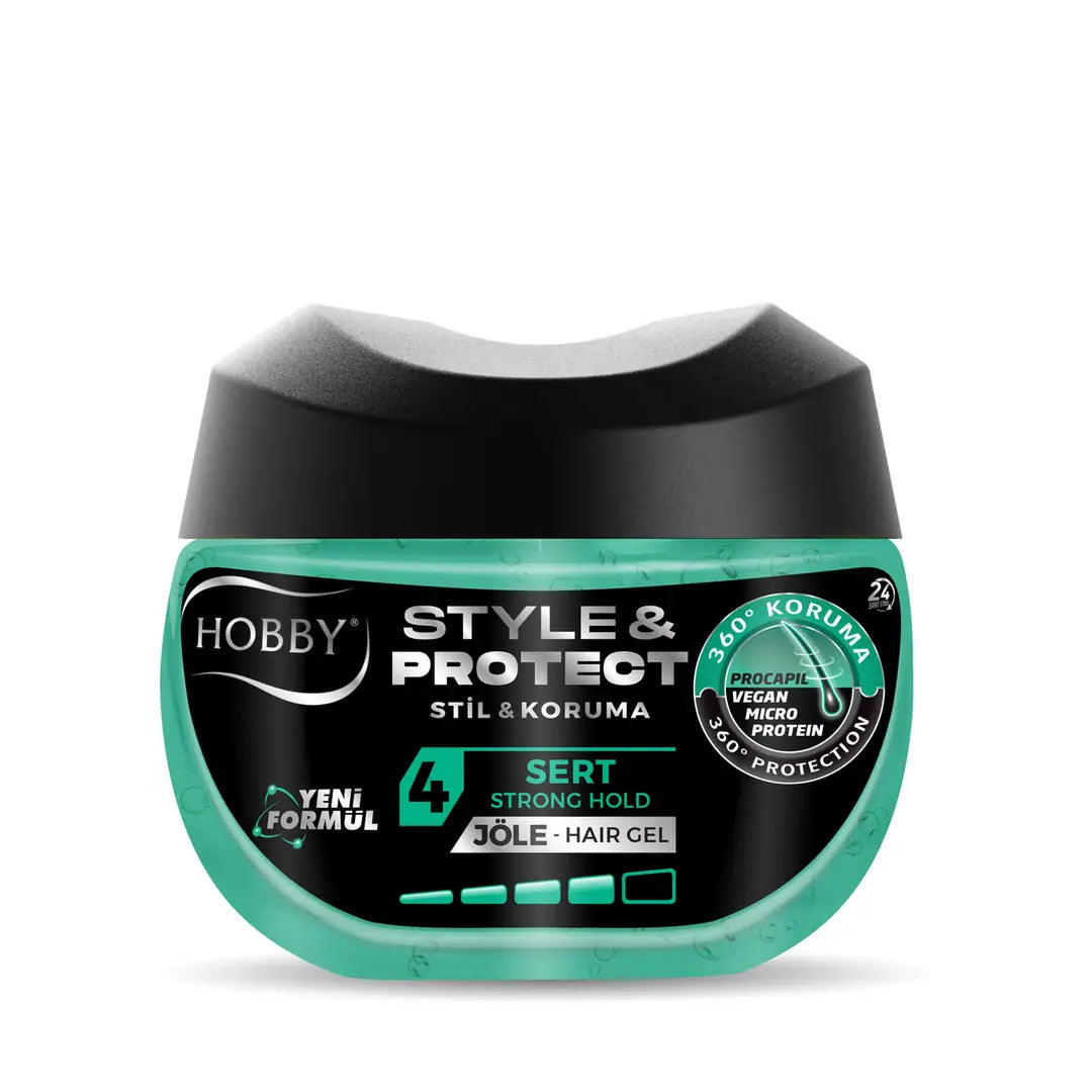 Hobby Style & Protect Strong Hold Hair Gel 400ml by Beauty Care Bag