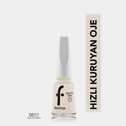 Flormar Quick Dry Nail Polish Glossy Finish in Qd11 by Beauty Care Bag