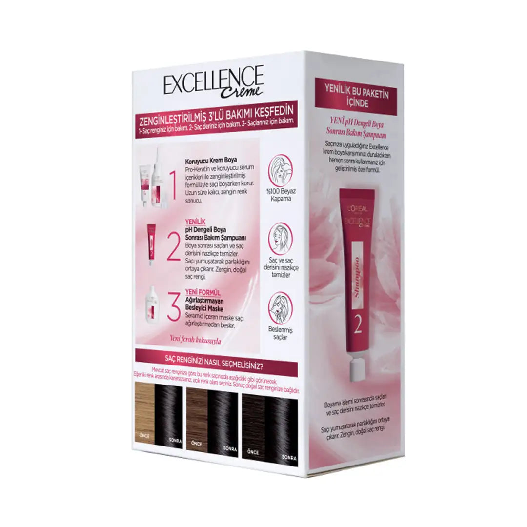 Loreal Excellence Creme Hair Dye 1-01 Deep Black by Beauty Care Bag