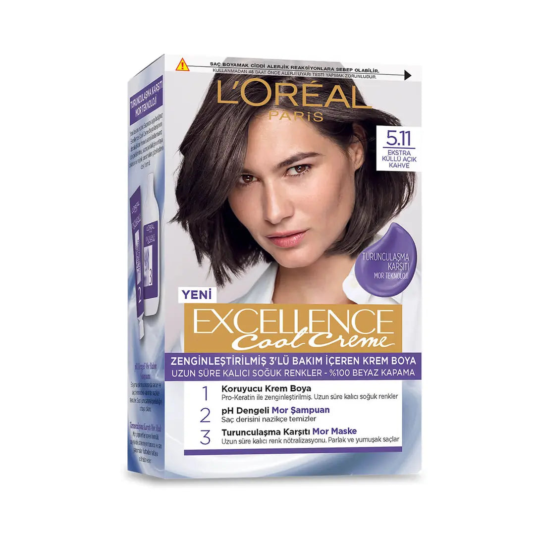 L'Oreal Paris Excellence Cool Creme 5.11 Extra Ashy Light Brown by Beauty Care Bag