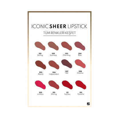 Note Iconic Sheer Lipstick - 210 Alluring 4g by Beauty Care Bag