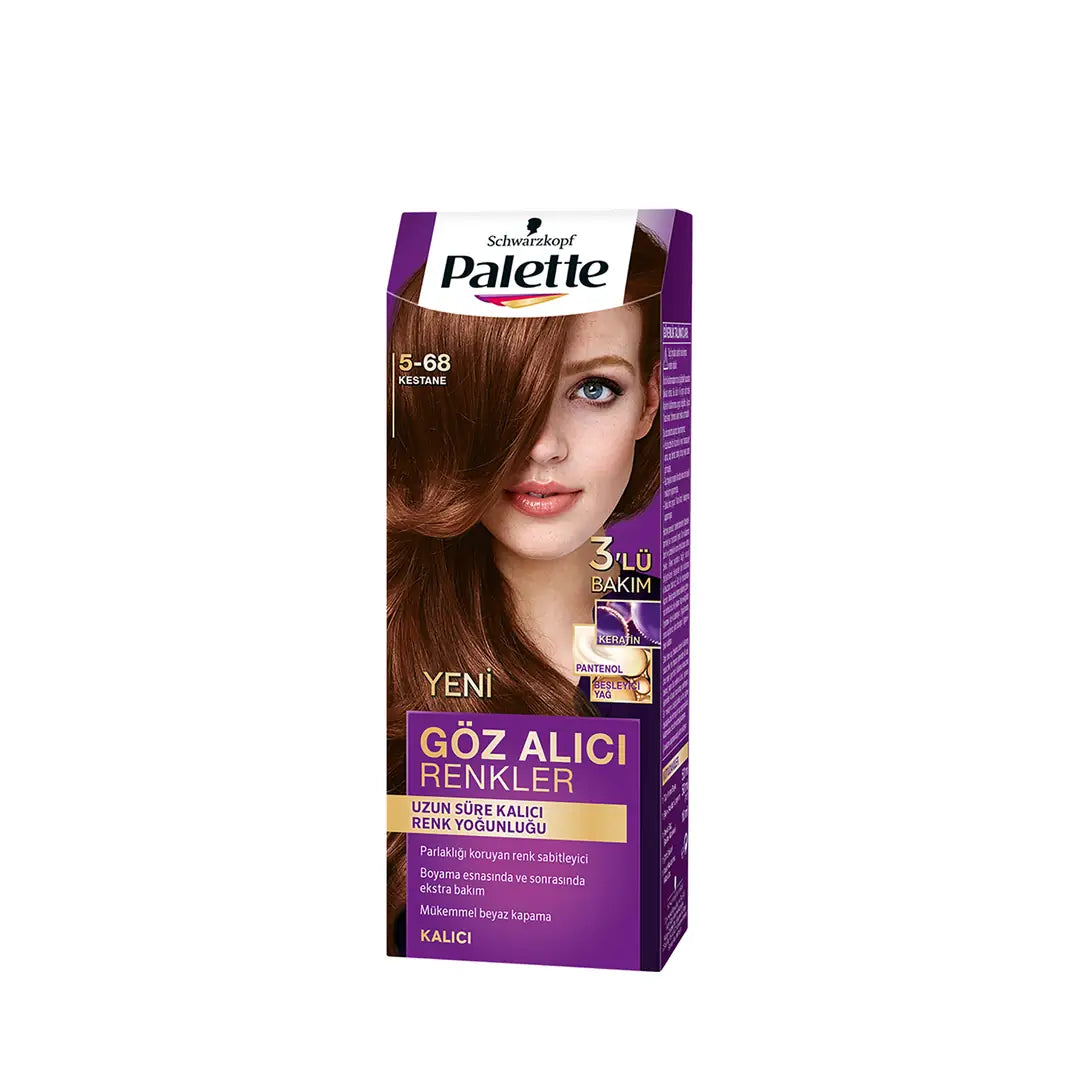 Palette Glamorous Colors 5-68 Chestnut Hair Dye by Beauty Care Bag