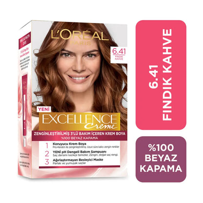L'Oreal Excellence Creme Hair Dye 6-41 Hazelnut Brown by Beauty Care Bag