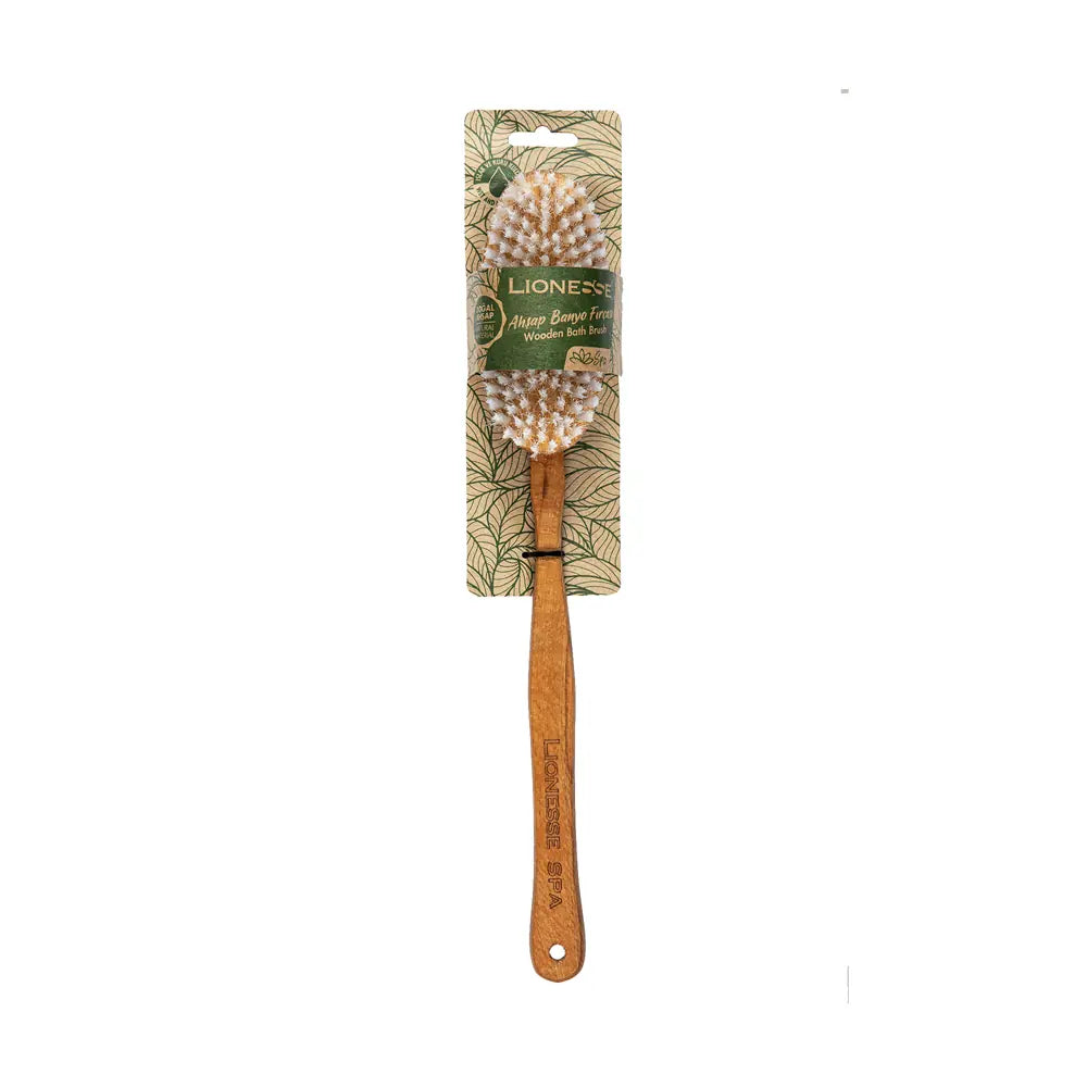 Lionesse Wooden Bath Brush 024 Exfoliating Body Scrubber 1 Piece by Beauty Care Bag