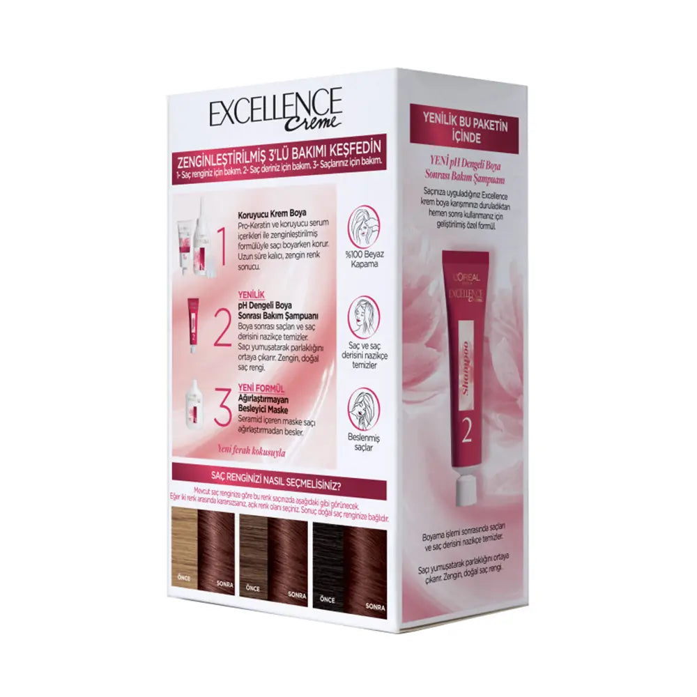 L'Oreal Excellence Creme Hair Color 5-15 Turkish Coffee by Beauty Care Bag