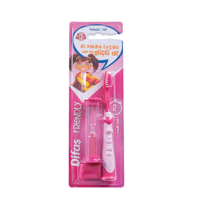 Difas Friendly Soft Toothbrush with Hourglass Timer by Beauty Care Bag