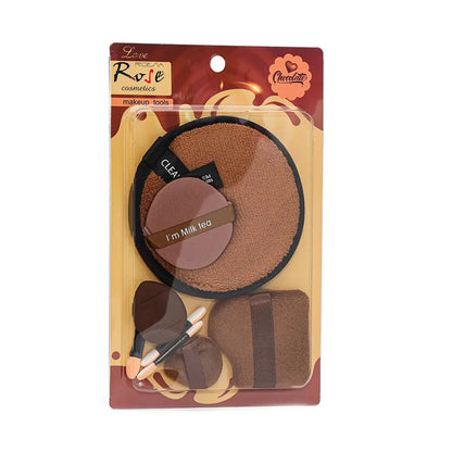 Rose Chocolate Makeup Sponge Set RF101 - 3 Pcs by Beauty Care Bag