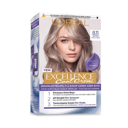 L'Oreal Paris Excellence Cool Creme 8-11 Extra Ashy Blonde by Beauty Care Bag