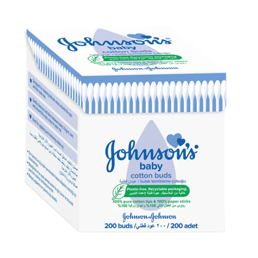 Johnson's Baby Cotton Buds for Gentle Cleaning 200 Count by Beauty Care Bag