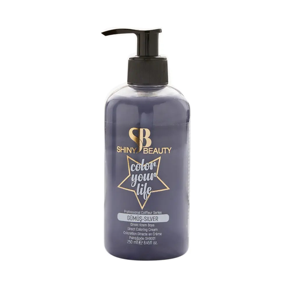 Shiny Beauty Silver Hair Color for Vibrant Tone 250ml by Beauty Care Bag