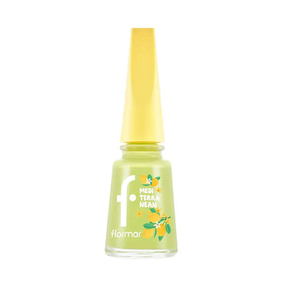 Flormar Mediterranean High-Pigment Glossy Nail Polish 003 Olive Grove by Beauty Care Bag