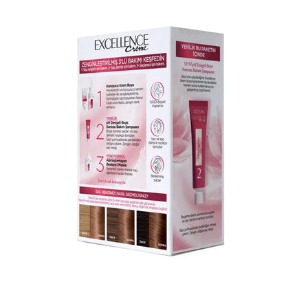 L'Oreal Excellence Creme Hair Color 6-32 Golden Light Brown by Beauty Care Bag