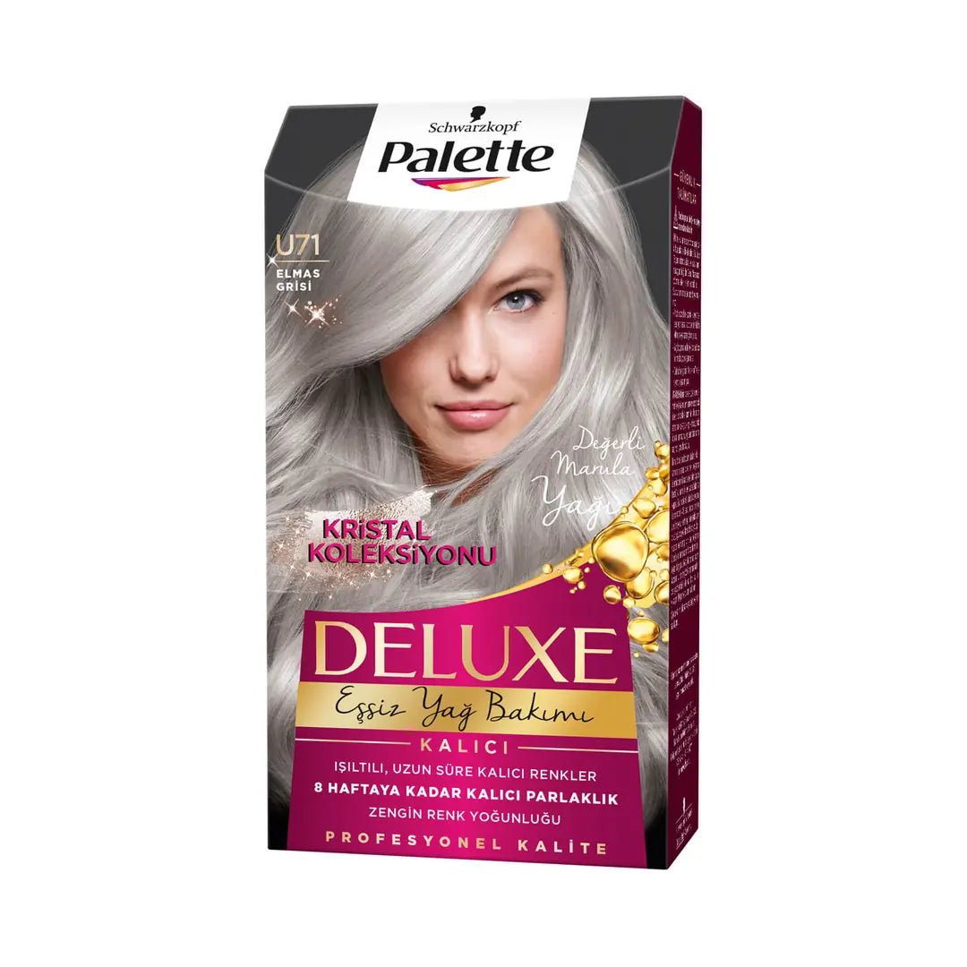 Palette Deluxe U71 Buzul Grisi Ice Grey Hair Dye - Achieve Unique Hair Color by Beauty Care Bag