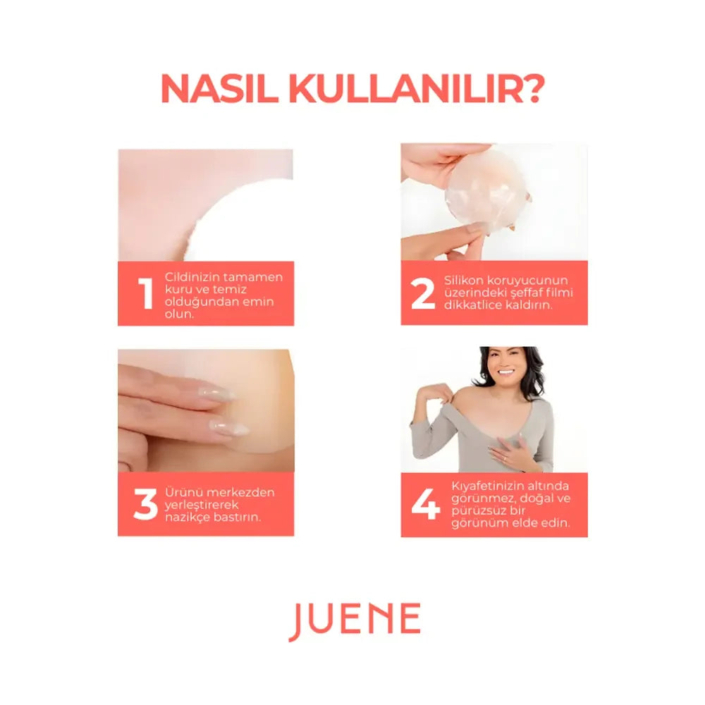 Juene Adhesive Silicone Nipple Covers for Smooth Coverage by Beauty Care Bag