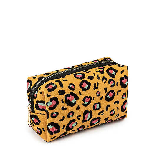 Lionesse Leopard Print Makeup Bag with Zipper Closure by Beauty Care Bag