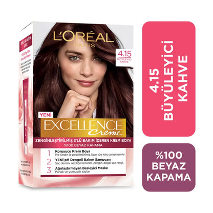 L'Oreal Excellence Creme Hair Color 4-15 Rich Brown by Beauty Care Bag