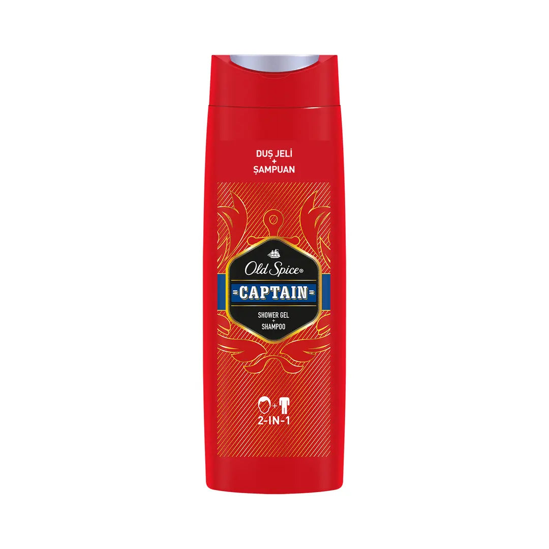 Old Spice Captain Shower Gel & Shampoo for Freshness 400ml by Beauty Care Bag