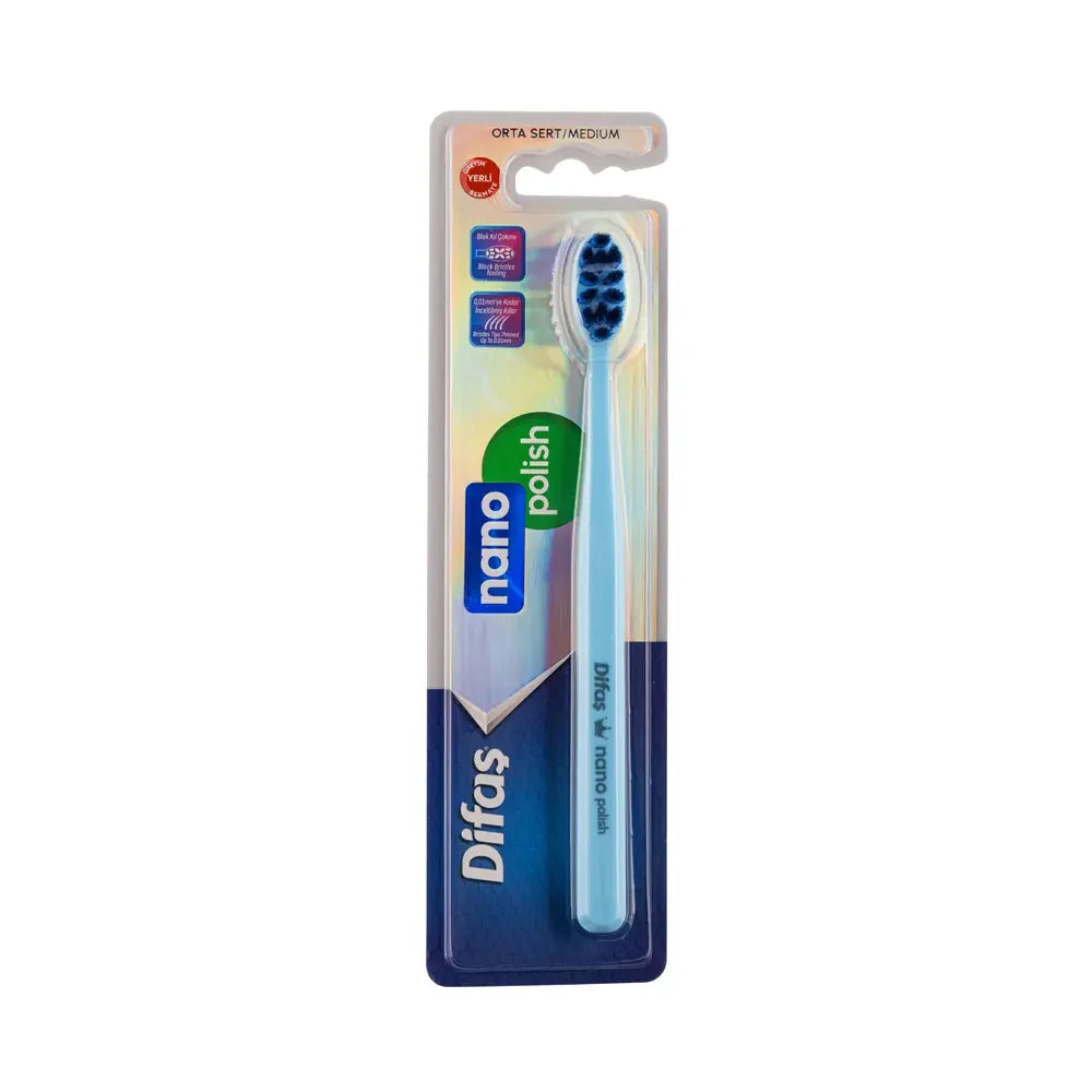 Difas Nano Polish Medium Toothbrush for Deep Cleaning by Beauty Care Bag