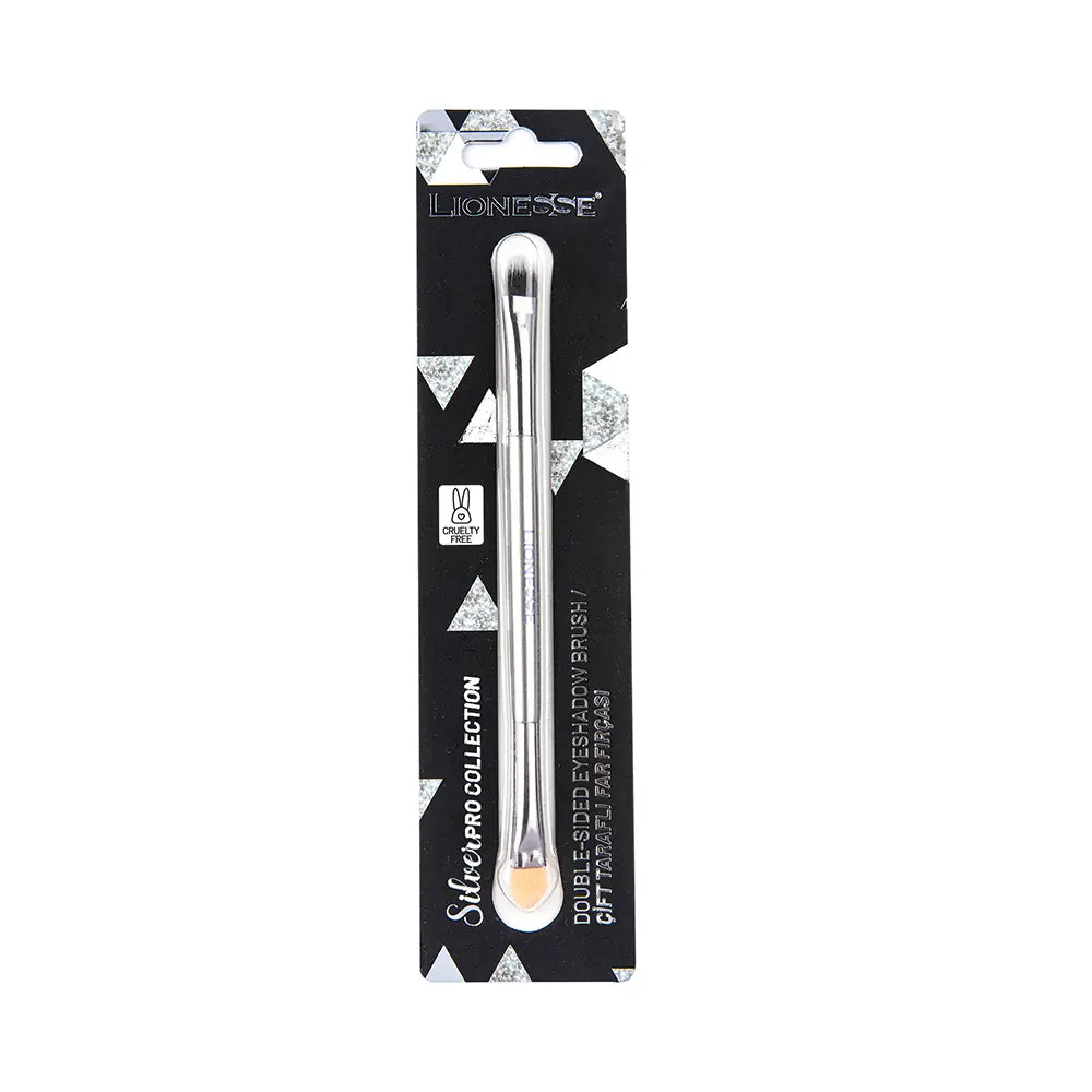 Lionesse Silver Double-Sided Eyeshadow Brush 5136 by Beauty Care Bag