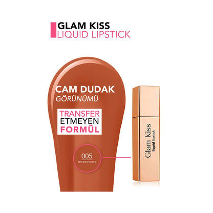 Flormar Glam Kiss High-Pigment Glossy Lipstick 005 Spiced Coffee by Beauty Care Bag