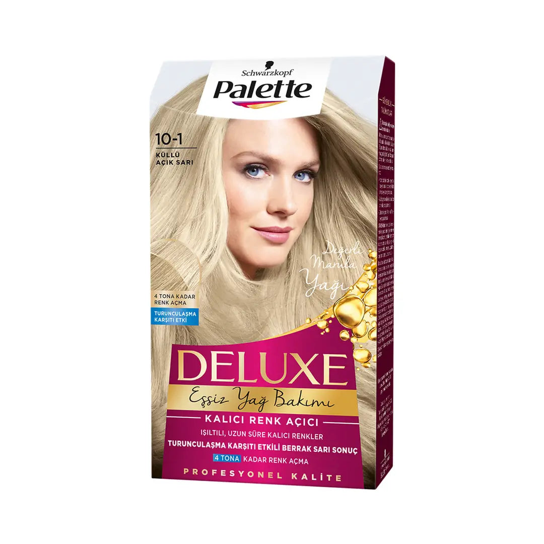 Palette Deluxe Ash Blonde Hair Dye 10-1 KŸllŸ A�õk Sarõ - Achieve Perfect Ash Blonde Hair Color by Beauty Care Bag